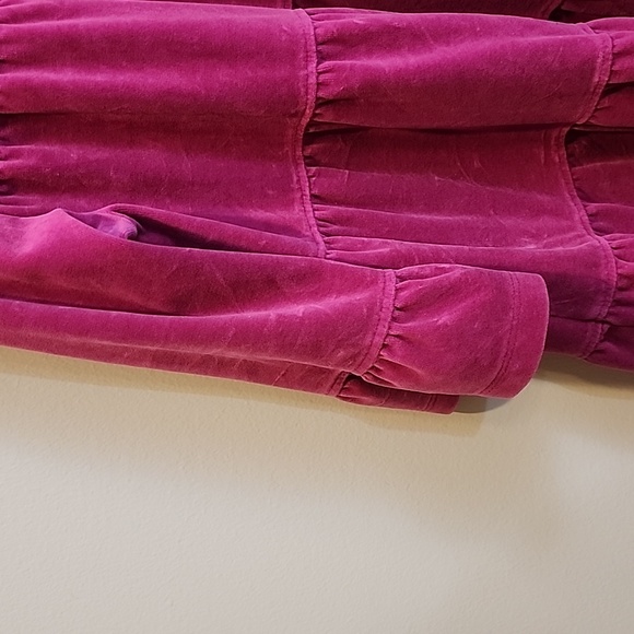 Hanna Andersson Purple Velour Twirl Dress 130 - Picture 6 of 9